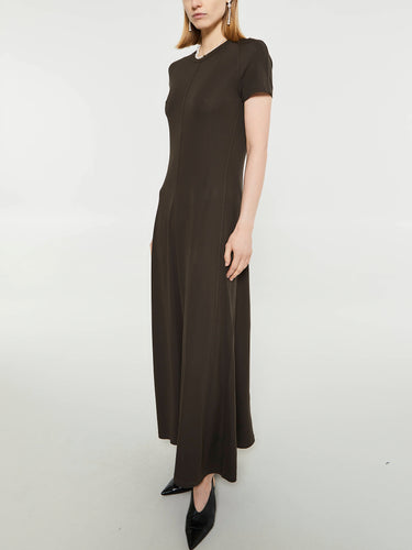 TOTEME - Fluid Jersey Dress in Pepper
