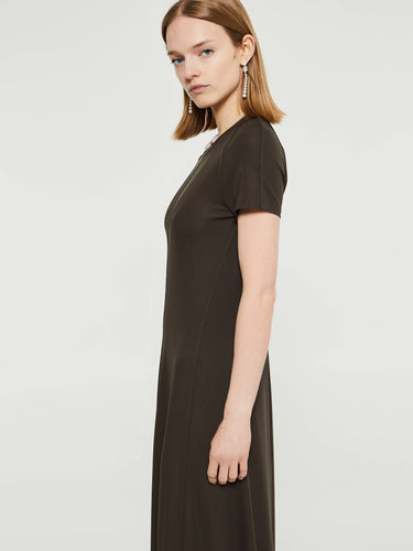 TOTEME - Fluid Jersey Dress in Pepper
