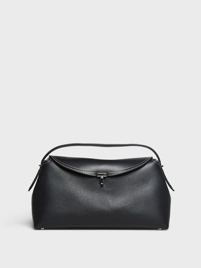 TOTEME - T-Lock Top Handle Bag in Black