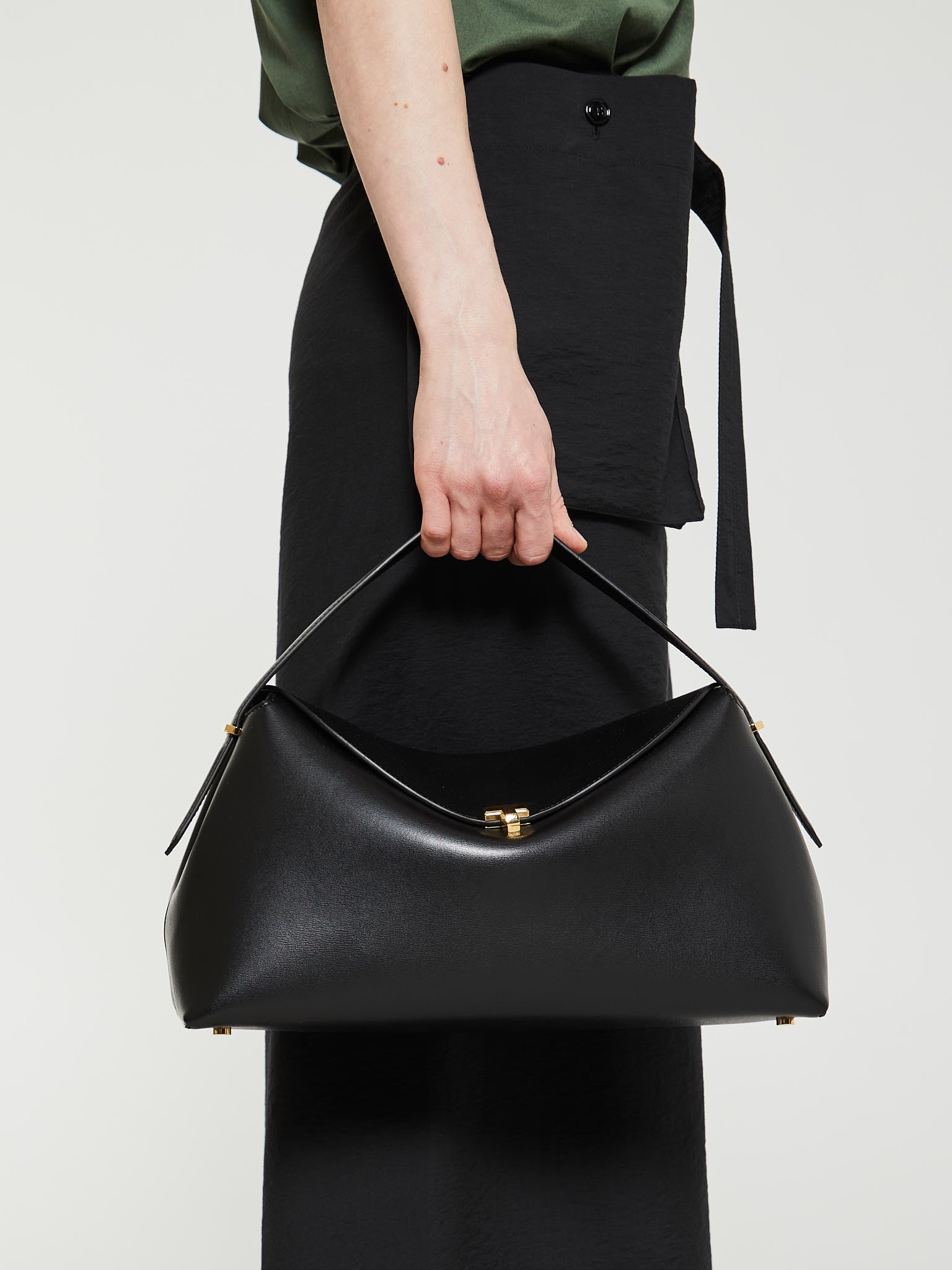 T-Lock Top Handle Bag in Black