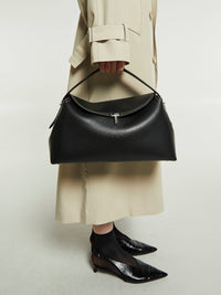 TOTEME - T-Lock Top Handle Bag in Black
