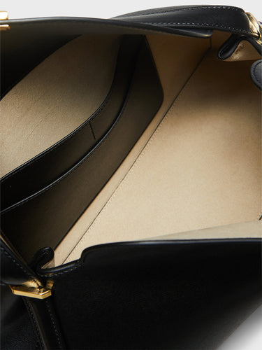 TOTEME - T-Lock Top Handle Bag in Black