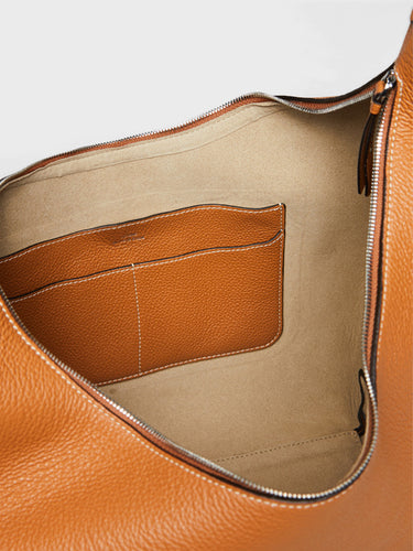 TOTEME - Belt Hobo Bag in Tan Grain