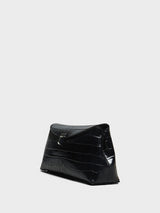 TOTEME - T-Lock Clutch in Black Croco