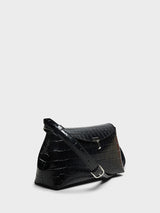 TOTEME - T-Lock Clutch in Black Croco