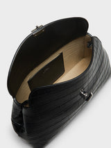TOTEME - T-Lock Clutch in Black Croco