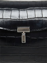 TOTEME - T-Lock Clutch in Black Croco