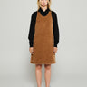 TOTEME - Scoop-Neck Wool-Teddy Dress in Chestnut