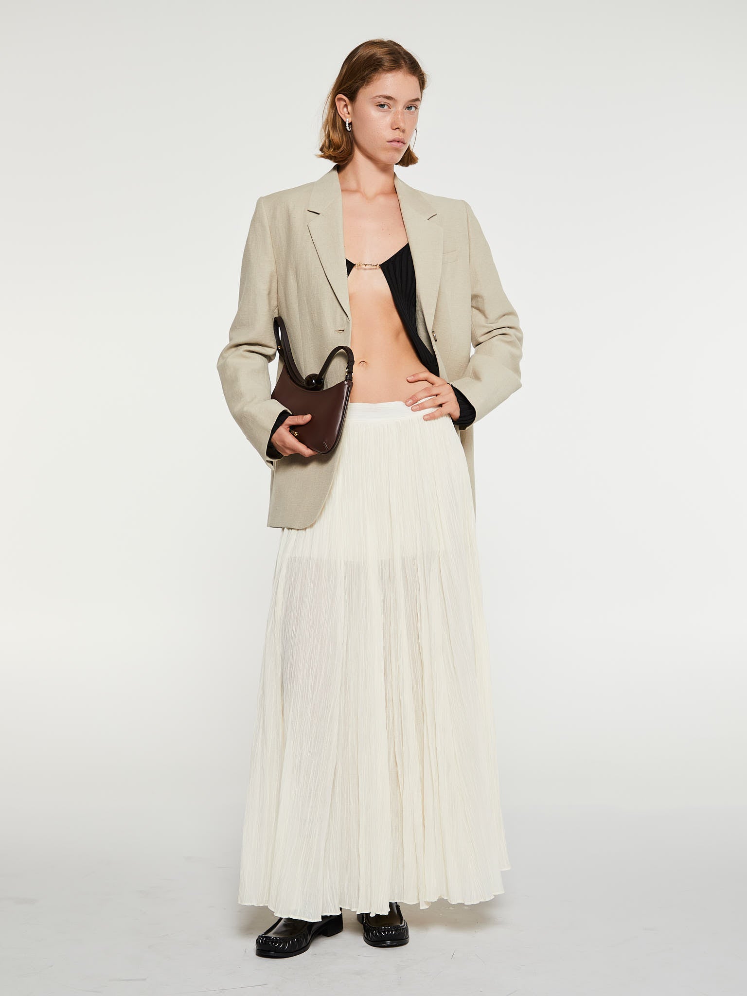 Top with a Silk Blouse