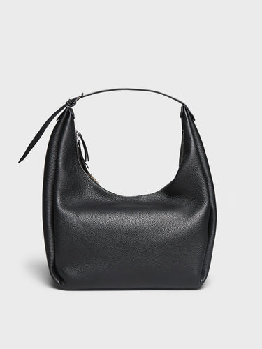 TOTEME - Belt Hobo Bag in Black Grain