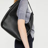 TOTEME - Belt Hobo Bag in Black Grain