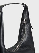 TOTEME - Belt Hobo Bag in Black Grain