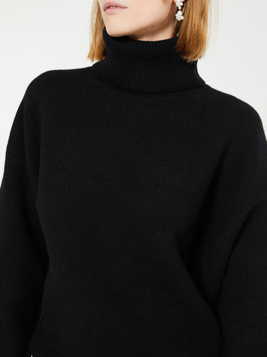 TOTEME - Double-Knit Turtleneck in Black
