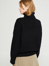 TOTEME - Double-Knit Turtleneck in Black