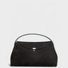 TOTEME - T-Lock Suede Top Handle Bag in Espresso