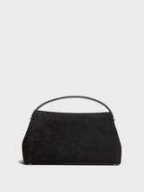 TOTEME - T-Lock Suede Top Handle Bag in Espresso