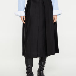 TOTEME - Wool Silk Twinflower Skirt in Black