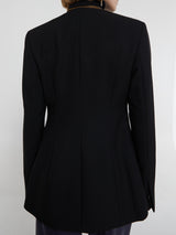 TOTEME - Collarless Cinched Jacket in Black