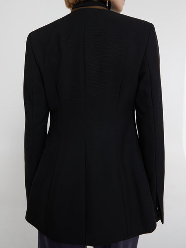 TOTEME - Collarless Cinched Jacket in Black