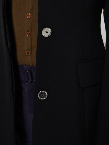 TOTEME - Collarless Cinched Jacket in Black
