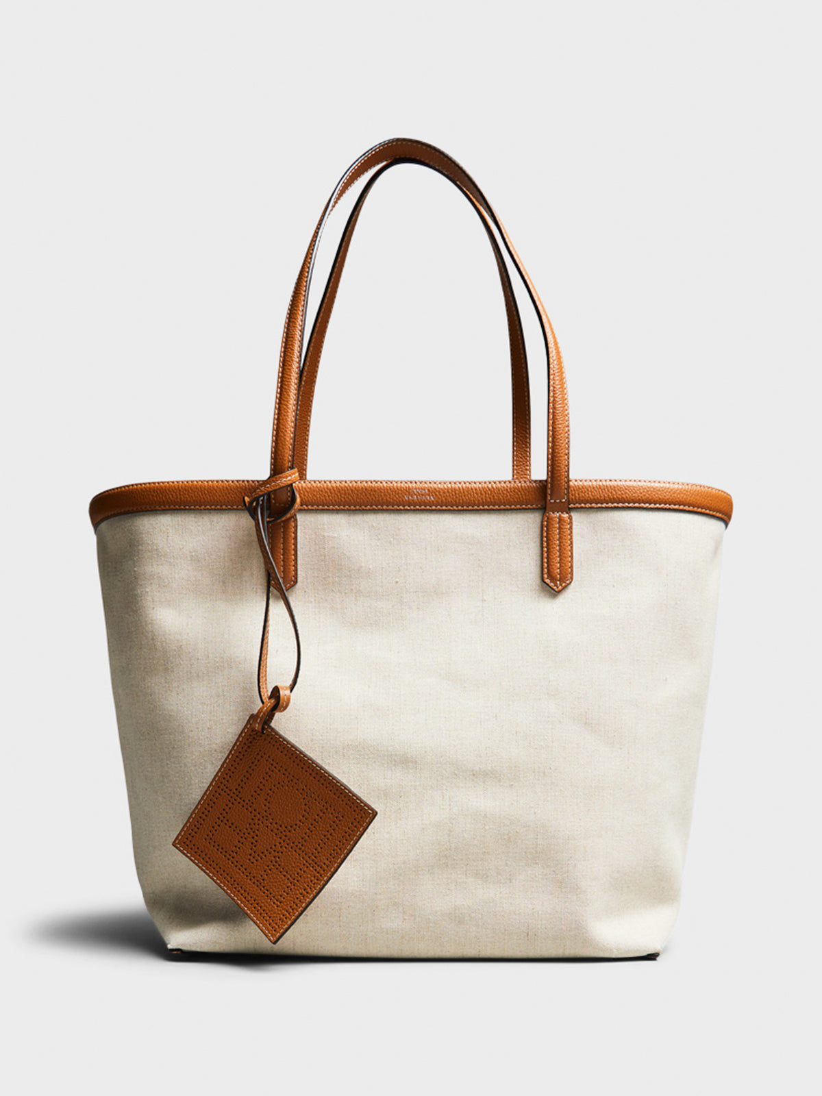 TOTEME - Canvas Travel Tote Bag in Ecru/Tan