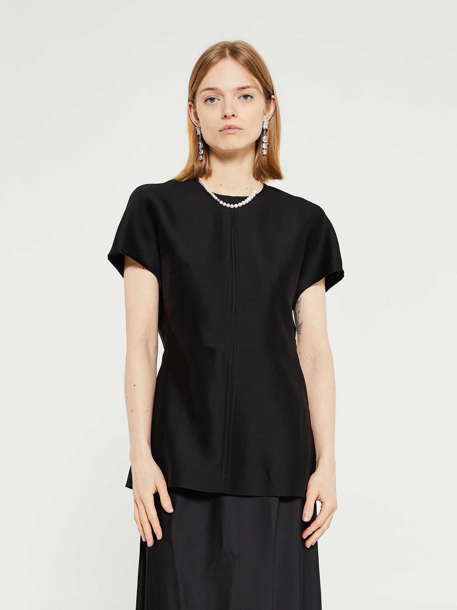 TOTEME - Cap-Sleeve Top in Black