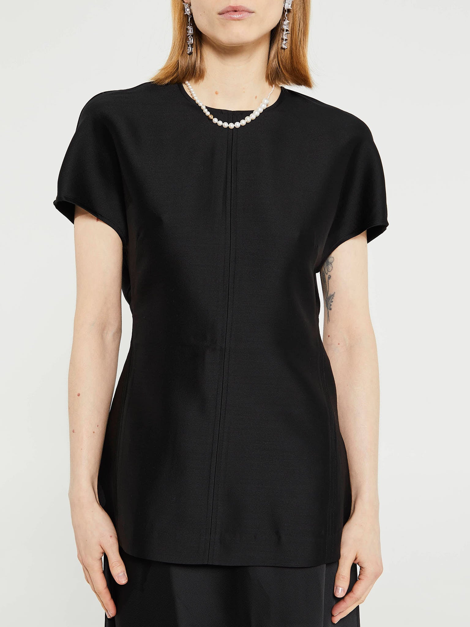 TOTEME - Cap-Sleeve Top in Black