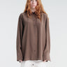 TOTEME - Silk Crepe Shirt in Brown