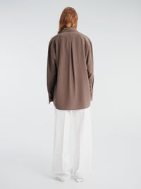 TOTEME - Silk Crepe Shirt in Brown