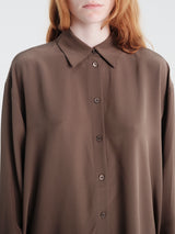 TOTEME - Silk Crepe Shirt in Brown