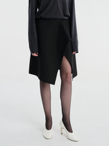 TOTEME - Slit Scuba Skirt in Black