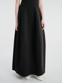 TOTEME - Strapless Balloon Dress in Washed Black