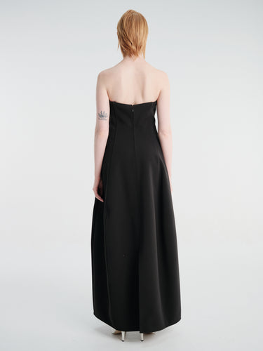 TOTEME - Strapless Balloon Dress in Washed Black