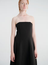 TOTEME - Strapless Balloon Dress in Washed Black