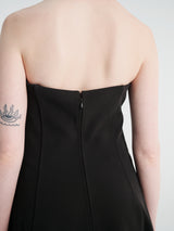 TOTEME - Strapless Balloon Dress in Washed Black