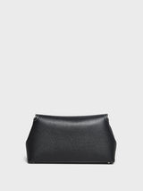 TOTEME - T-Lock Clutch in Black Grained Leather