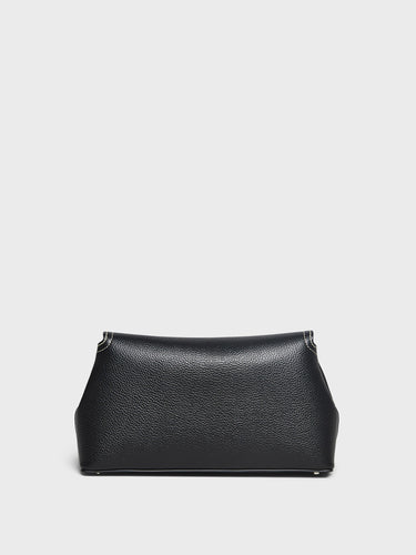 TOTEME - T-Lock Clutch in Black Grained Leather