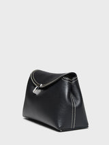 TOTEME - T-Lock Clutch in Black Grained Leather