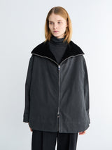 Toteme - Zipped Country Jacket in Washed Black