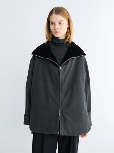 Toteme - Zipped Country Jacket in Washed Black