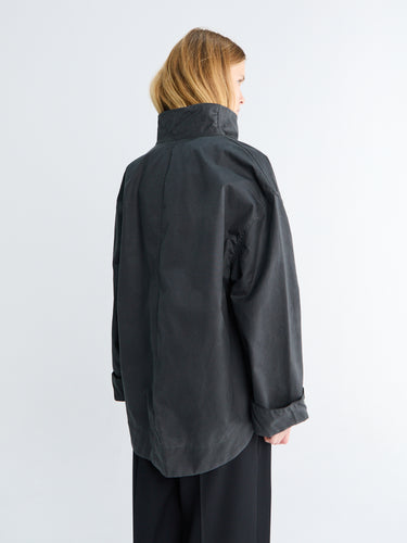 Toteme - Zipped Country Jacket in Washed Black