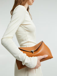 TOTEME - T-Lock Clutch in Tan