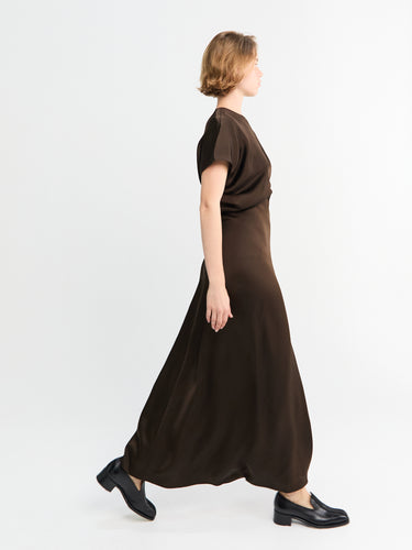 Slouch Waist Dress in Bark