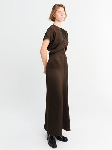 TOTEME - Slouch Waist Dress in Bark