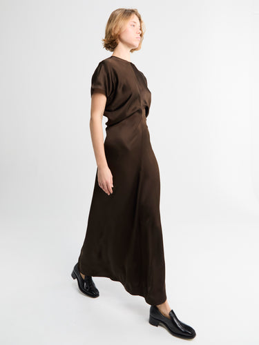 TOTEME - Slouch Waist Dress in Bark