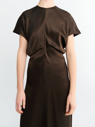 TOTEME - Slouch Waist Dress in Bark