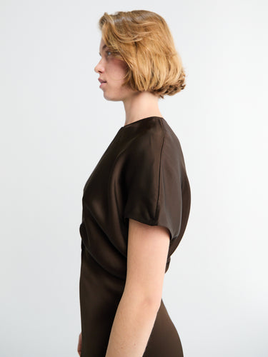 TOTEME - Slouch Waist Dress in Bark