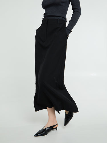 TOTEME - Low-Waist Straight Skirt in Black