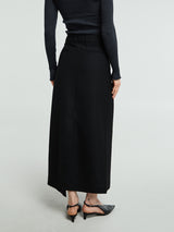TOTEME - Low-Waist Straight Skirt in Black