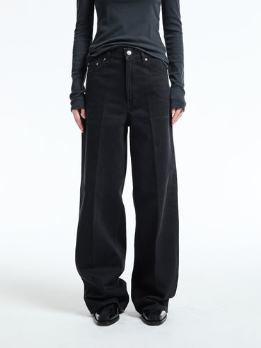 TOTEME - Wide Leg Denim in Faded Black